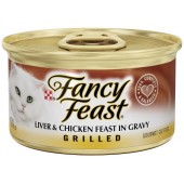 Fancy Feast Grilled Liver and Chicken Feast in Gravy 85g 1 Carton (24 Cans)